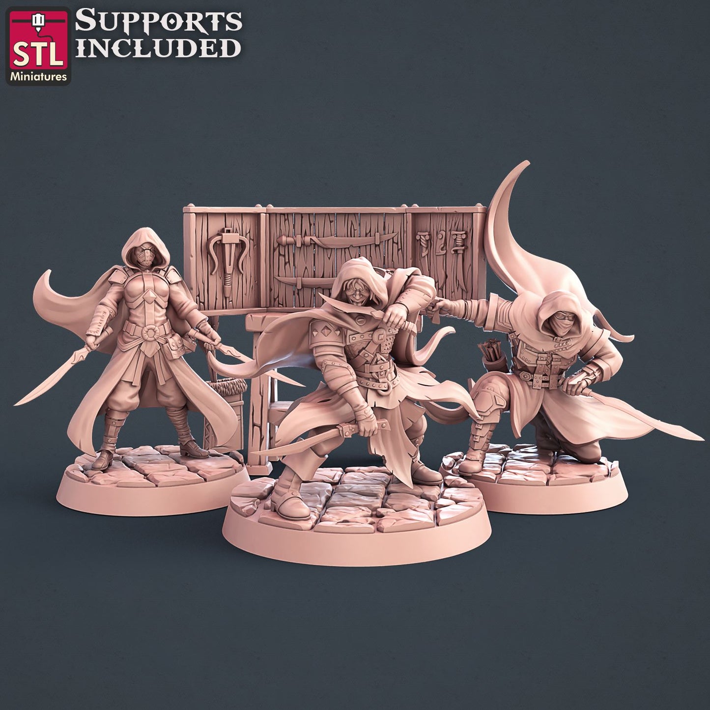 Assassins Set Printable 3D Model STLMiniatures