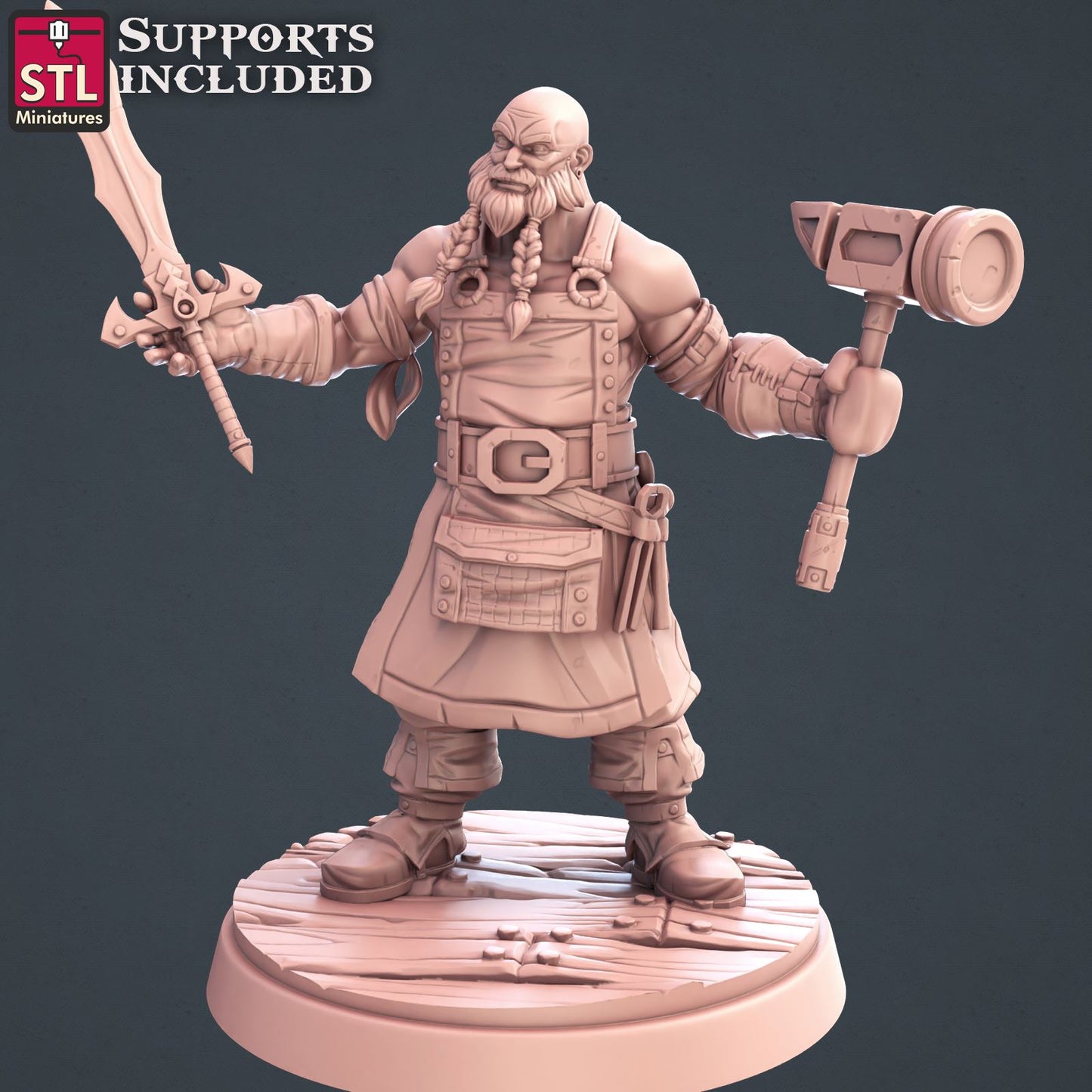 Blacksmith Set 3D Model - DIC2020 STLMiniatures