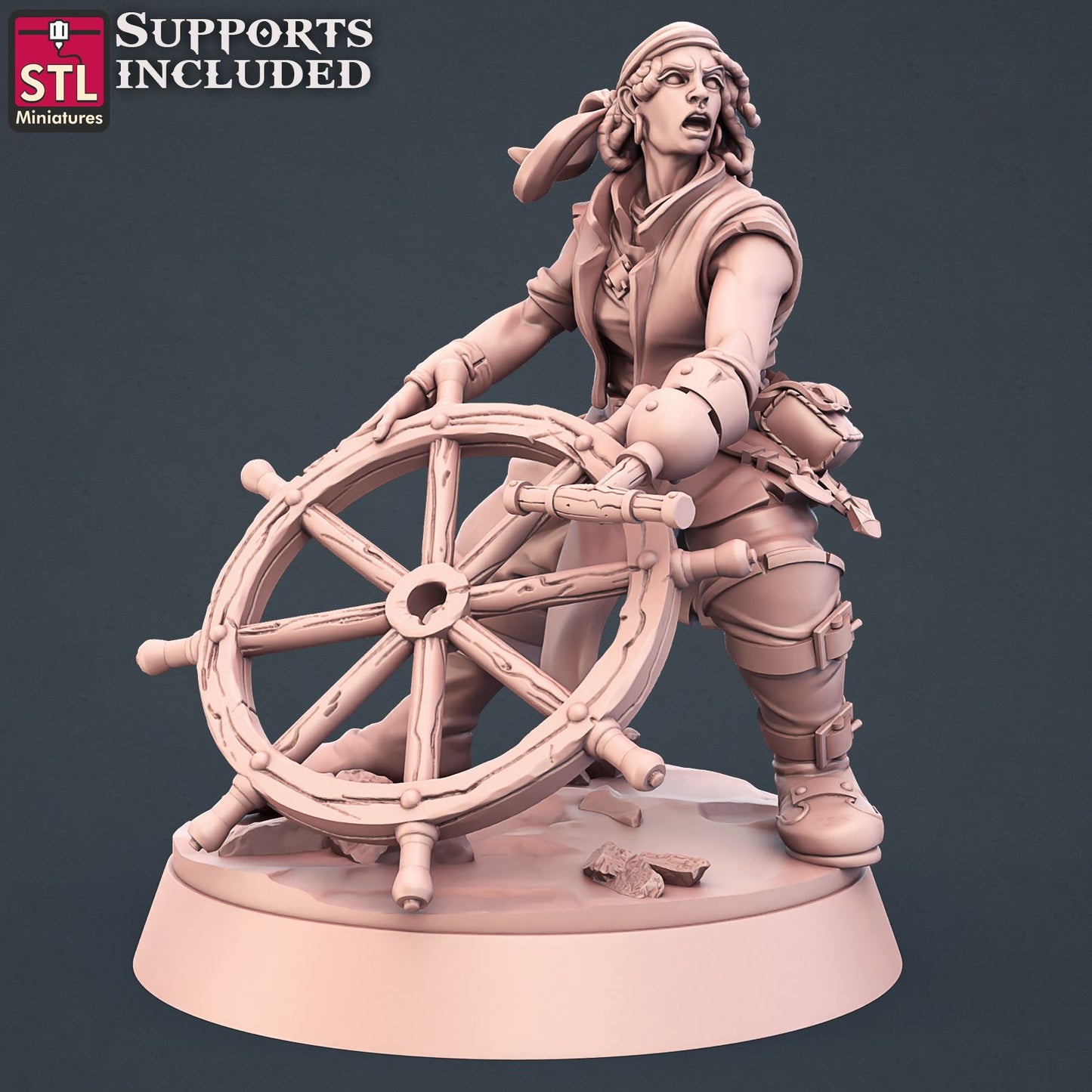 Boat Builder Female Printable 3D Model STLMiniatures