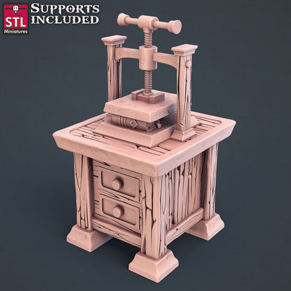 Bookbinder Press A Printable 3D Model STLMiniatures