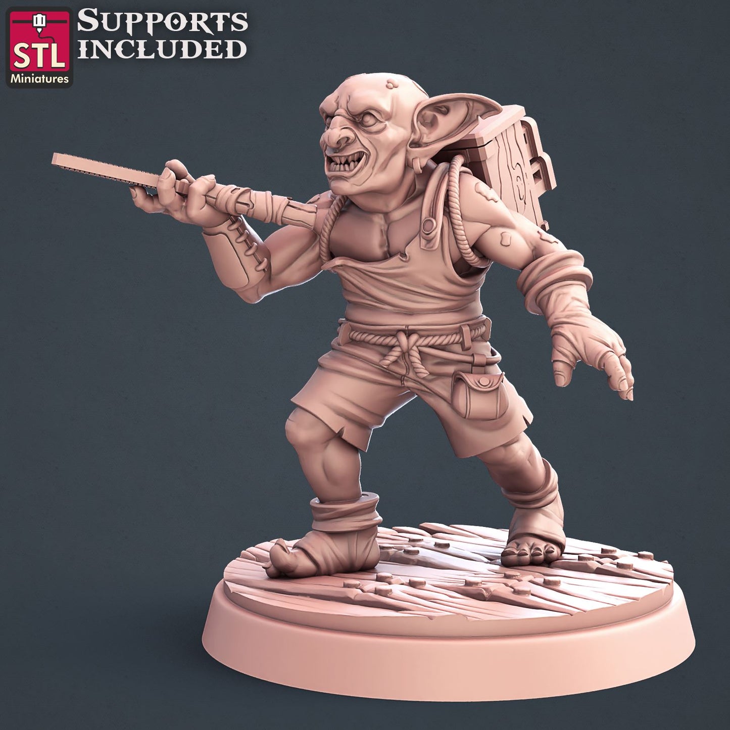 Carpenter Goblin B Printable 3D Model STLMiniatures