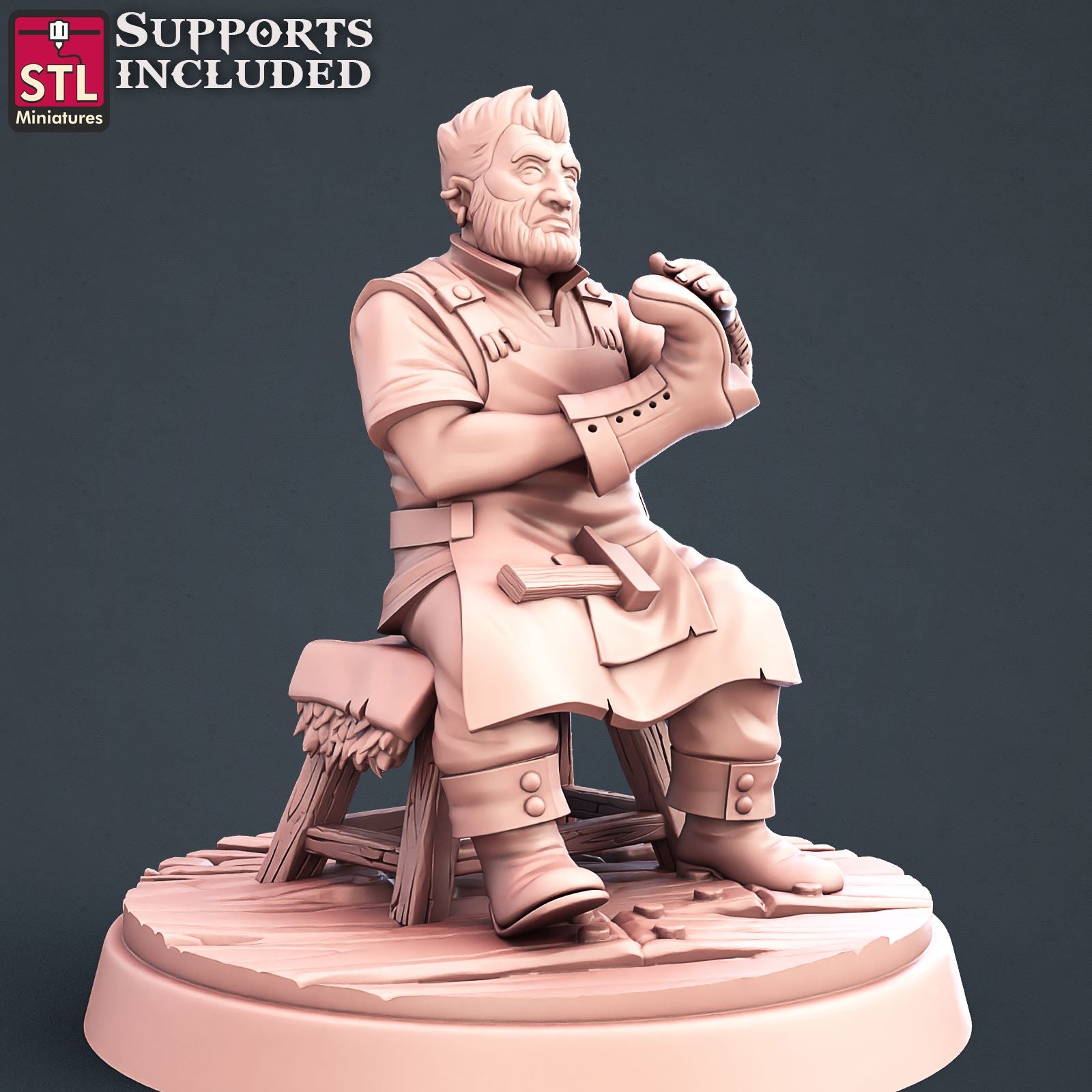 Shoemaker Male Scale Models STLMiniatures