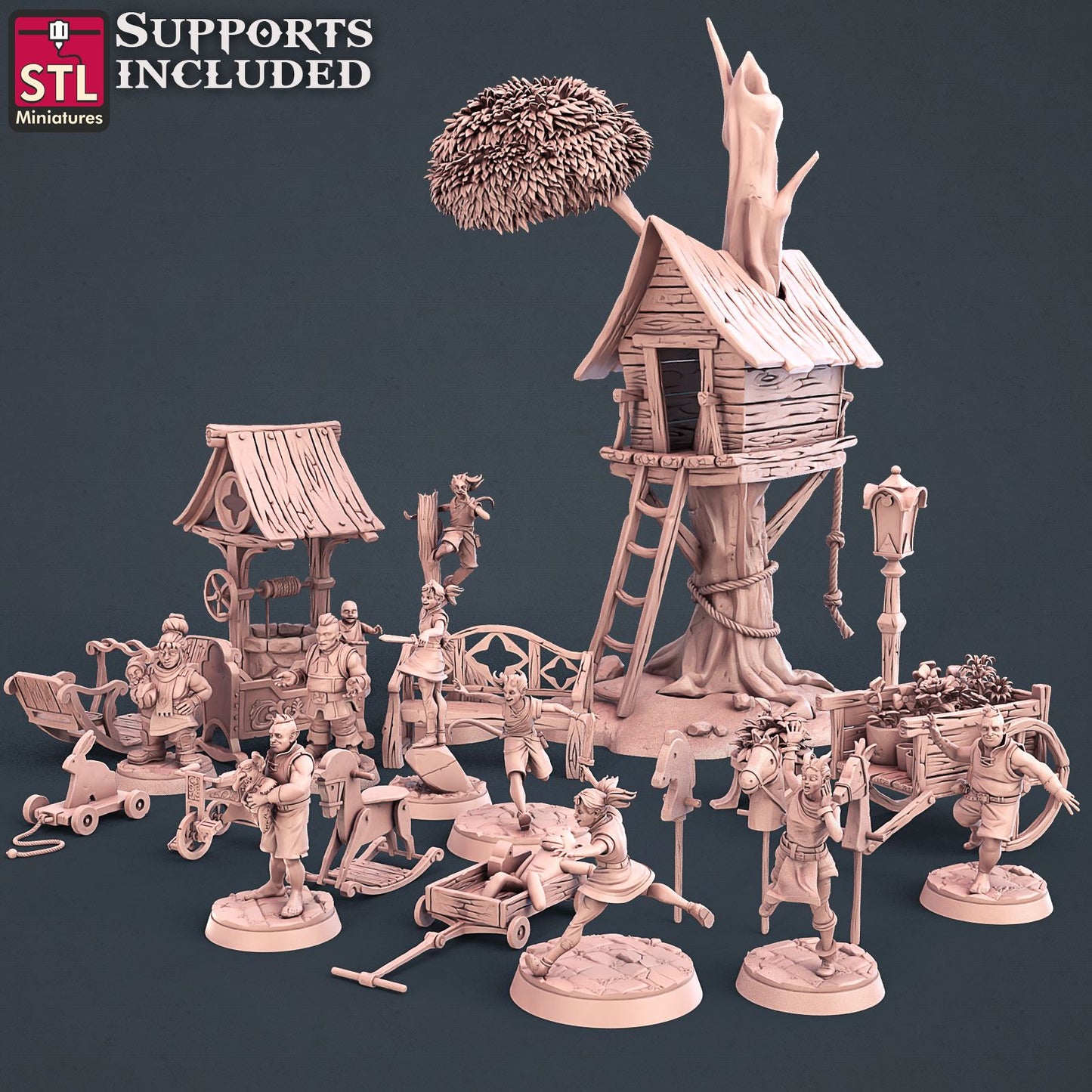 TownFolks Set Vol 1 Scale Models STLMiniatures